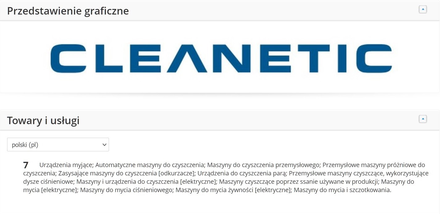 Unijna ochrona graficznego znaku towarowego Cleanetic