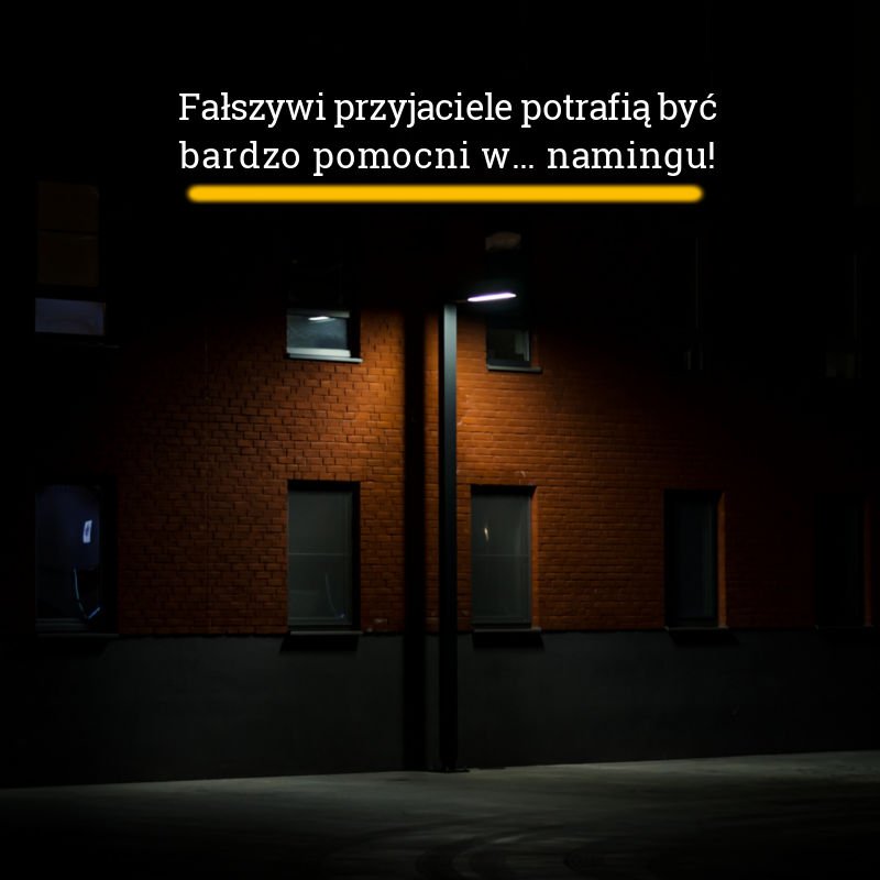 Fałszywi przyjaciele potrafią być bardzo pomocni w… namingu!