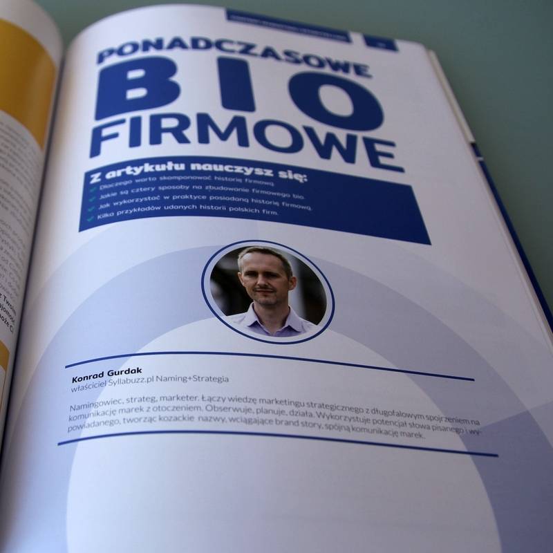 Ponadczasowe bio firmowe, Konrad Gurdak, Syllabuzz.pl
