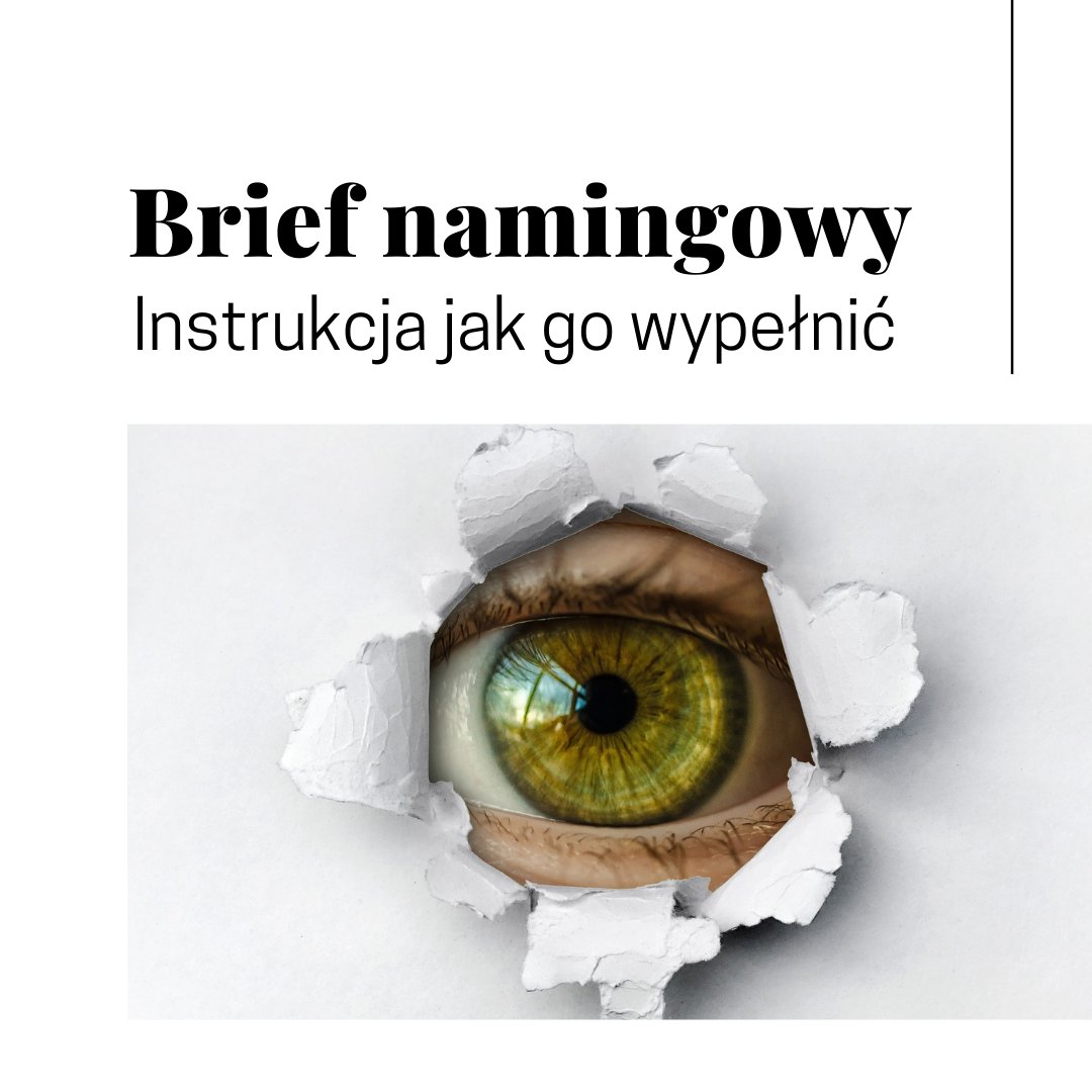 Brief namingowy. Oto instrukcja jak wypełnić brief namingowy.